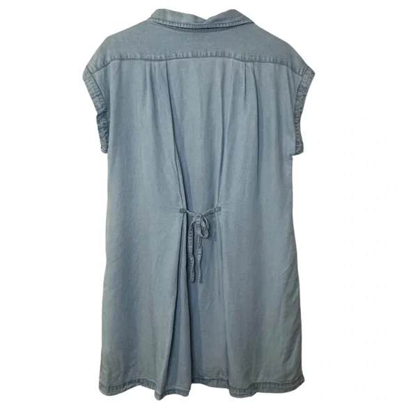 Urban Outfitters Cooperative Dress Chambray Blue Mini Shirtdress Womens XS - Picture 2 of 10
